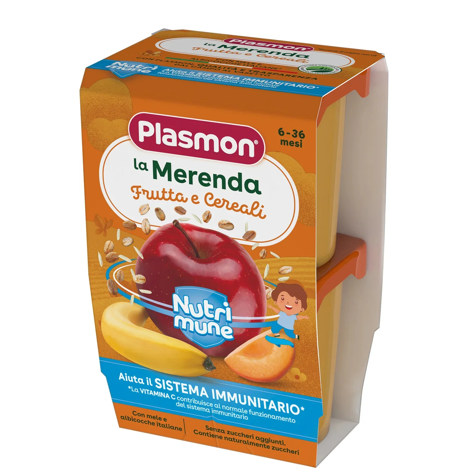 Plasmon - Merenda Frutta Cereali: Confezione 2x120 gr - immagine 2