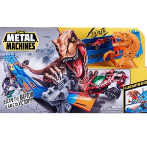 ZURU Metal Machines Pista 4 Corsie con Dinosauro POS190372