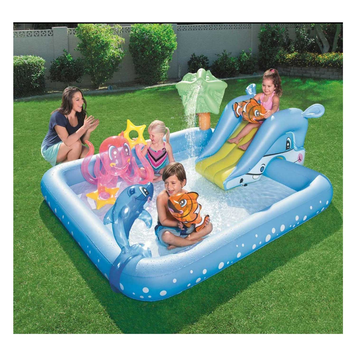 Bestway - Piscina gonfiabile Acquario Fantastico con Scivolo - immagine 3