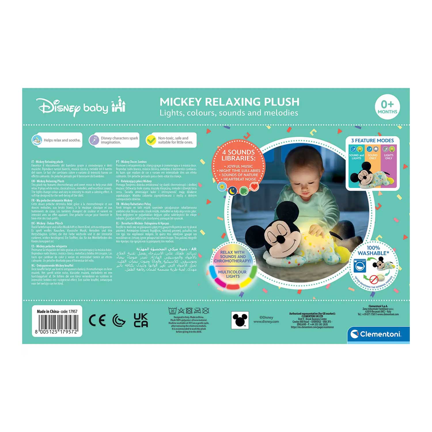 Clementoni - Baby Mickey Mindfulness Plush 17957 - immagine 4