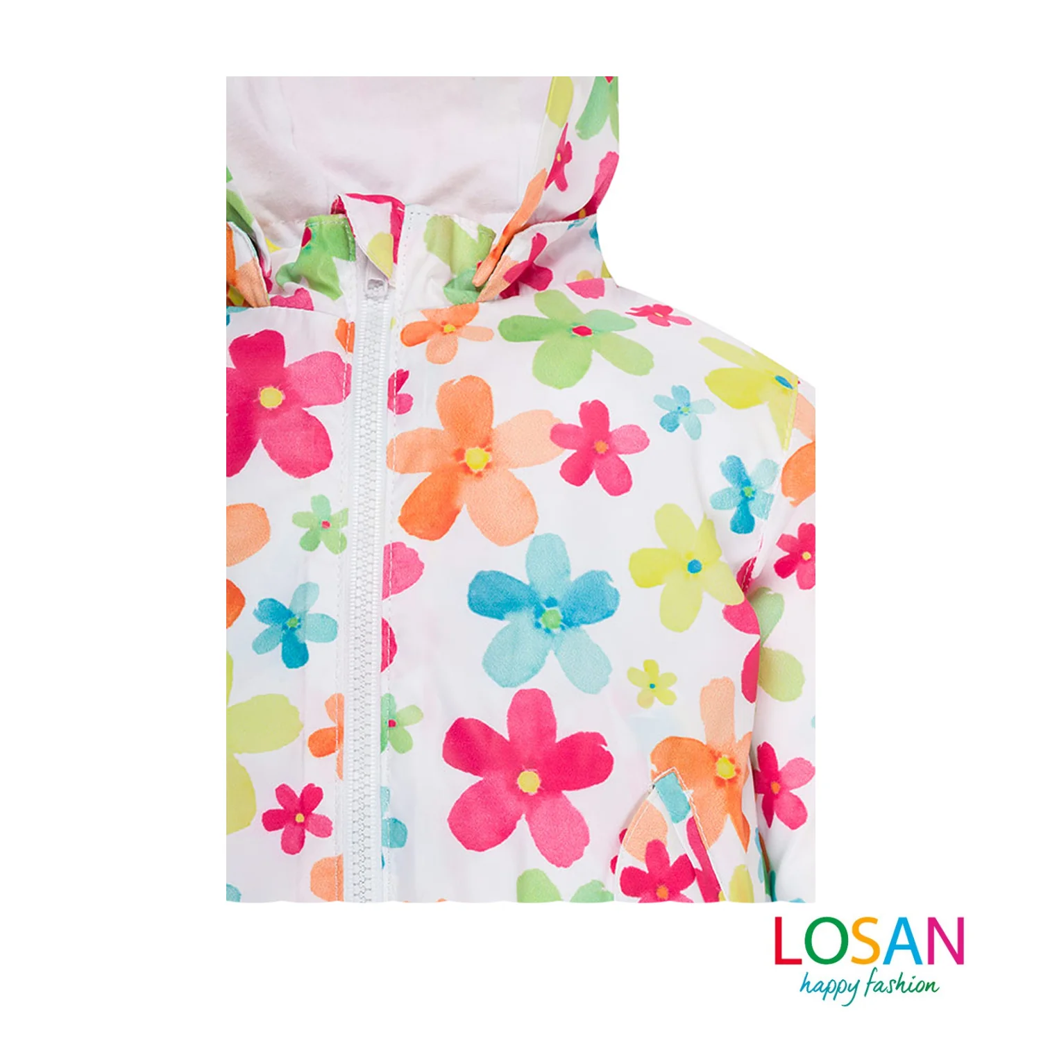 Losan - Giubbotto con Cappuccio a Fiori Baby Bambina - immagine 5