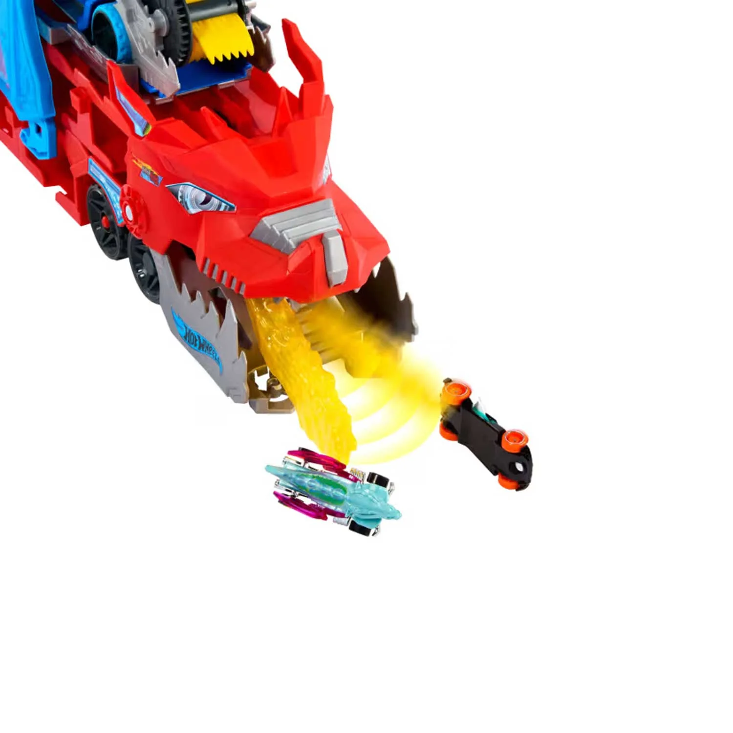 Mattel - Hot Wheels City Drago Trasportatore Trasformabile JBM72 - immagine 6