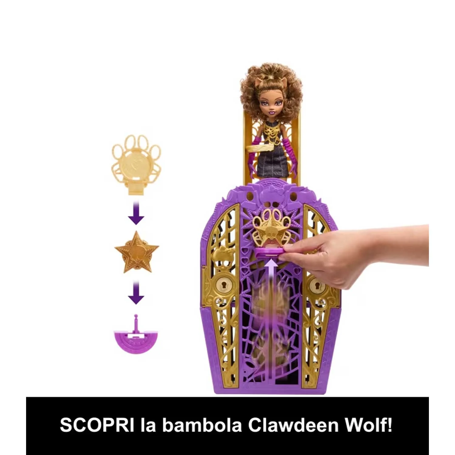 Mattel - Monster High Segreti Da Brivido Serie 6 Clawdeen JBG80 - immagine 3