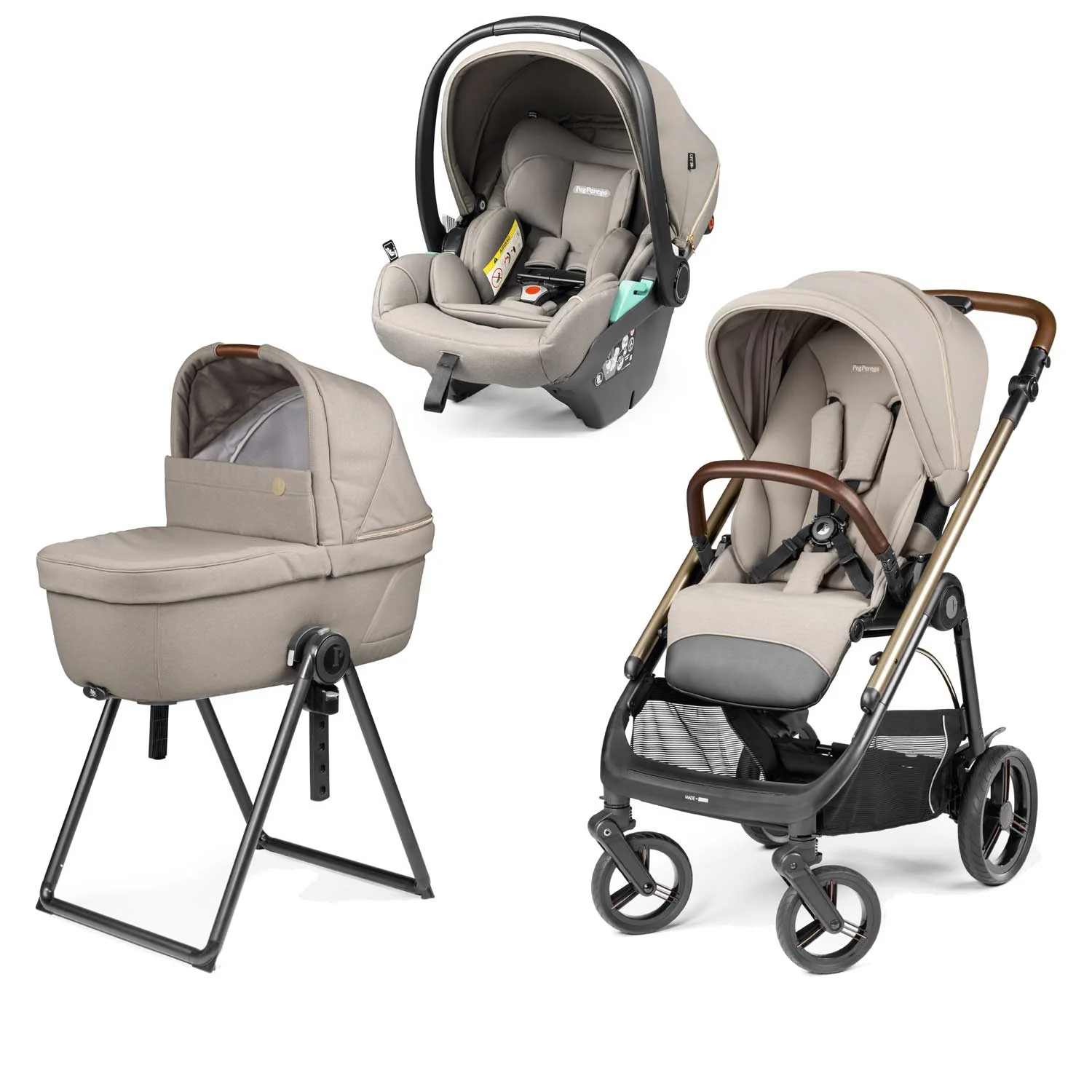 Peg Perego - Trio Veloce New Con Culla Belvedere + Primo Viaggio Lounge Modular R129 - immagine 2
