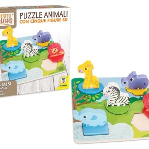 FATTO DI LEGNO PUZZLE ANIMALI SAVANA