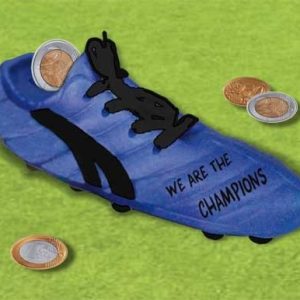 SALVADANAIO SCARPA ULTRAS NEROAZZURRO